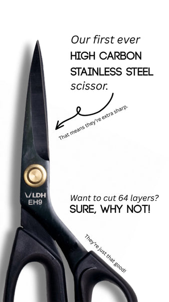New 2026 Midnight Edition Ergonomic Scissors 9in # LDH-EH9