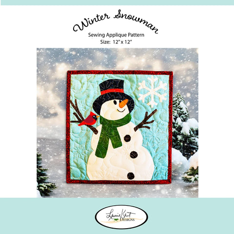 New 2025 Winter Snowman Sewing Applique Pattern # LKD-6976