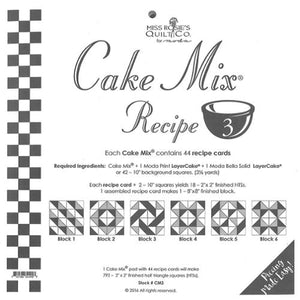 Cake Mix Recipe 3 44ct CM3 Moda