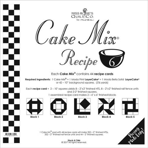 Cake Mix Recipe 6 44ct CM6 Moda