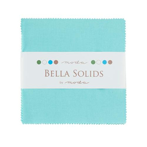 Bella Solids Charm Pack Egg Blue 9900PP 85 Moda