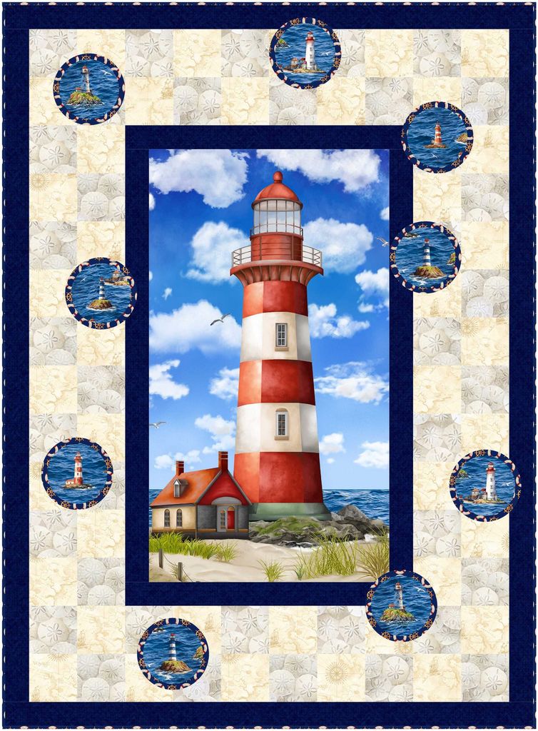 New 2025 Beacon of Light Quilt Kit featuring Beacon blocks and wheels pattern