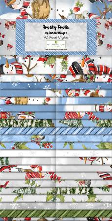 2-1/2in Strips Frosty Frolic, 40pcs Wilmington Prints