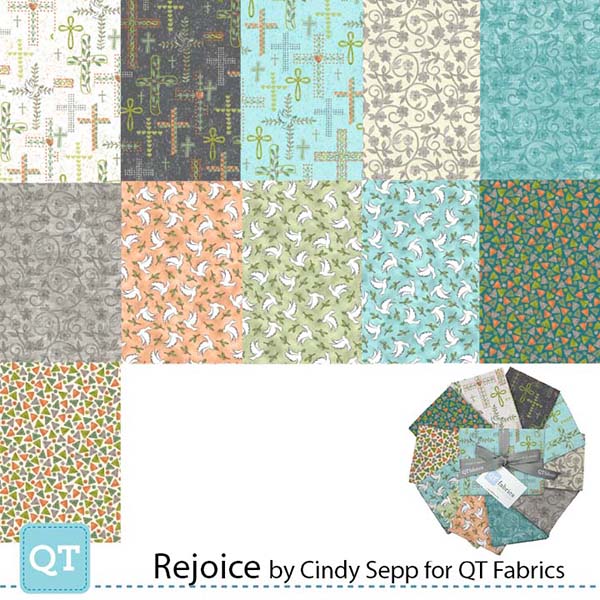 REJOICE Fat Quarter Bundle QT Fabrics 11pc set