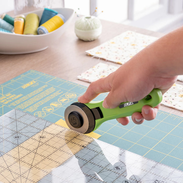Olfa 45mm Splash Handle Rotary Cutter  choice of 3 colors
