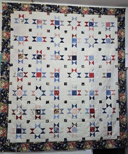 Ohio Star Quilt Kit Featuring Moda fabrics Grand Haven and Missouri Star Quilt Co Pattern Ohio Star.