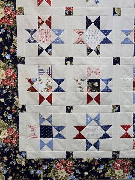 Ohio Star Quilt Kit Featuring Moda fabrics Grand Haven and Missouri Star Quilt Co Pattern Ohio Star.