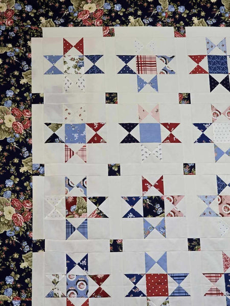 Ohio Star Quilt Kit Featuring Moda fabrics Grand Haven and Missouri Star Quilt Co Pattern Ohio Star.