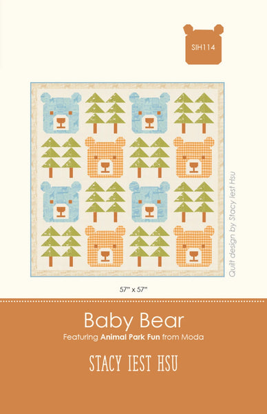 New 2026 Baby Bear Quilt Kit featuring Animal Park collection Moda