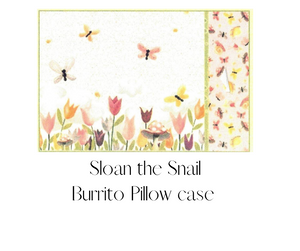 New Sloane the Snail Easy Burrito Pillowcase kit Project and fabric by the world of Susybee by Clothworks