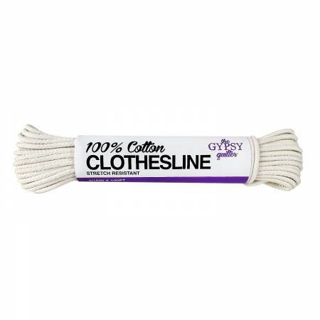 Clothesline 100% Cotton rope 100ft # TGQ136 From Gypsy Quilter for baskets, rugs and more