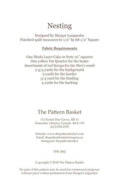Nesting # TPB1802 by The Pattern Basket