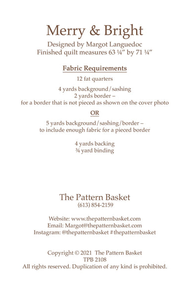 Merry & Bright # TPB2108 The Pattern basket