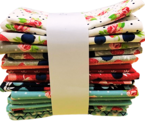 New 12pc Fat Quarter Bundle Berry Basket