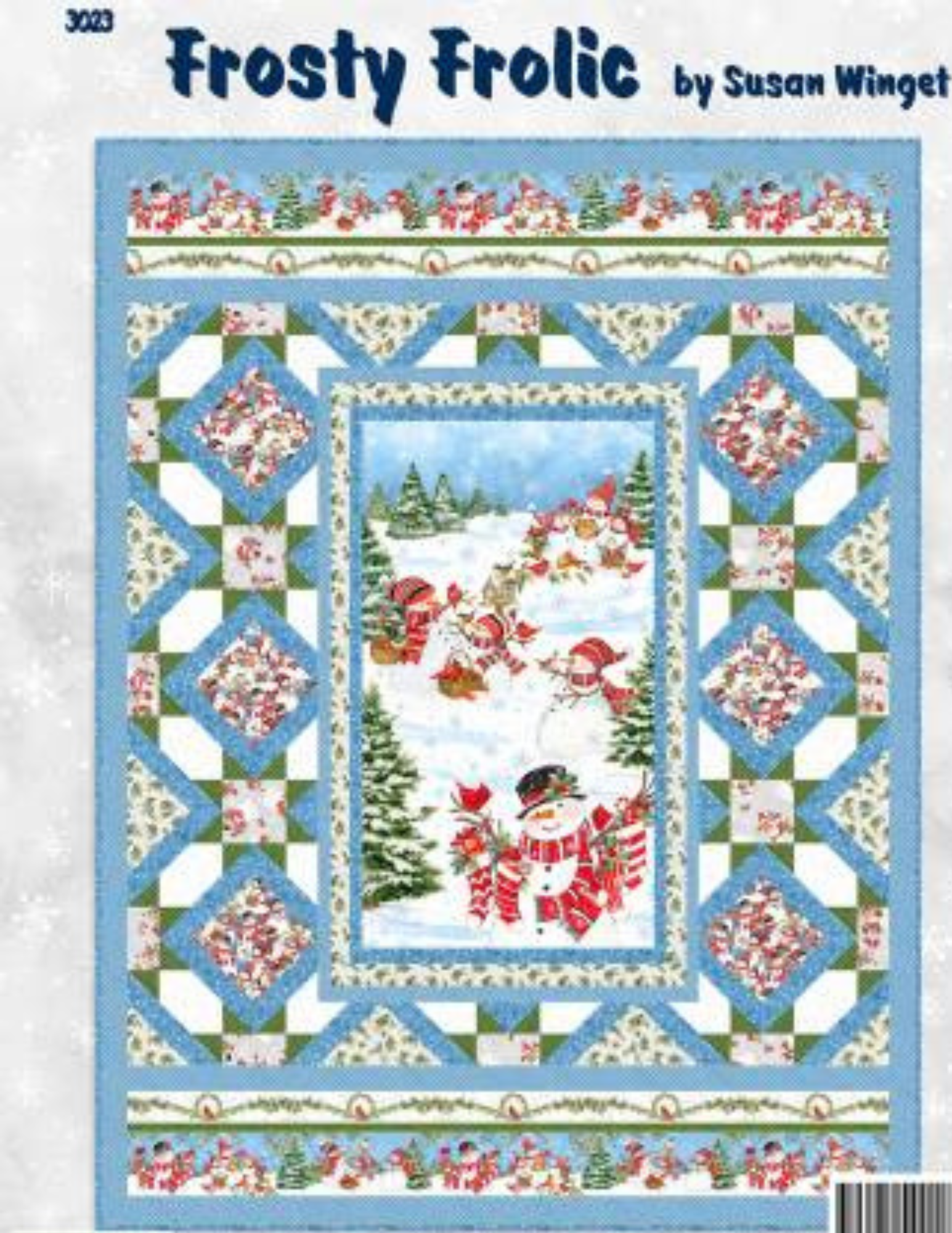 SALE Frosty Frolic Quilt Kit 64" x 85" With Free Project Sheet