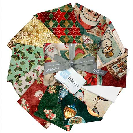 SALE WONDERFUL CHRISTMASTIME Fat Quarter Bundle QT Fabrics 12pcs