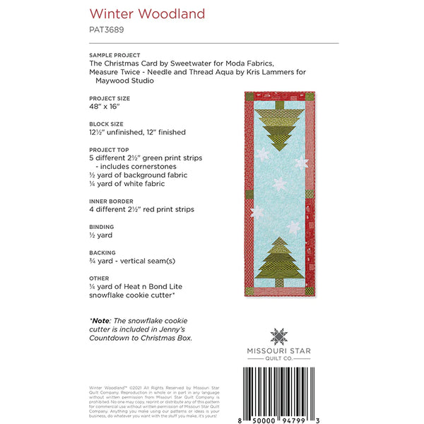 Winter Woodland Table Runner Pattern by Missouri StarWinter Woodland Table Runner Pattern by Missouri Star Winter Woodland Table Runner Pattern by Missouri Star