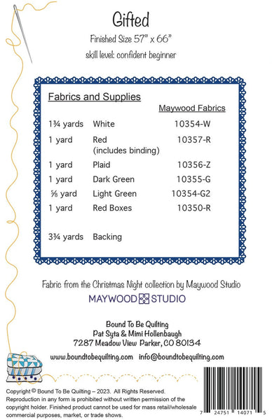 New 2026 Gifted  quilt pattern Bound to be Quilting