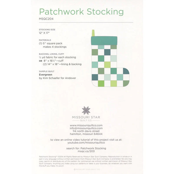 Patchwork Stocking Pattern by Missouri Star