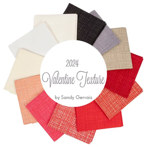 Texture Valentine Fat Quarter Bundle Riley Blake 12pc