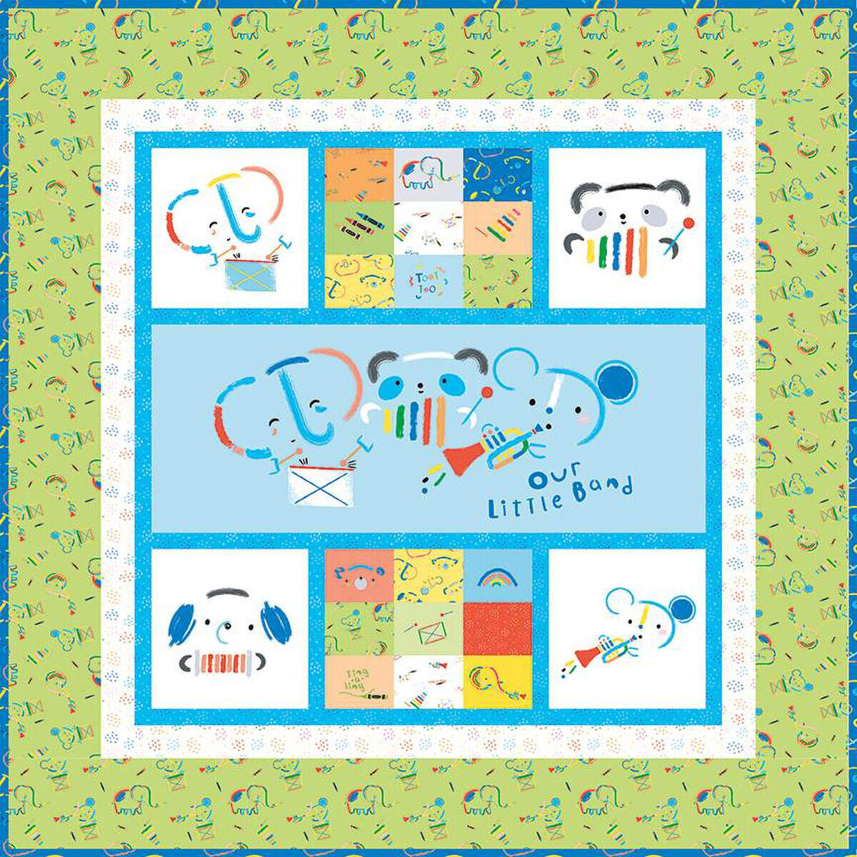 Crayola Our Little Band Quilt Kit by Riley Blake Designs