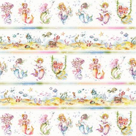 Enchanted Seas Collection Mermaid by Sillier Than Sally Designs for P & B Textiles