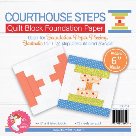 Courthouse Steps 6in Quilt Block Foundation Paper # ISE-764