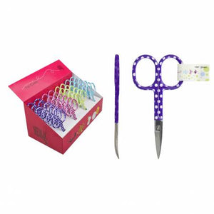 Curved Tip Bright Dots Scissor Assortment of colors your choice