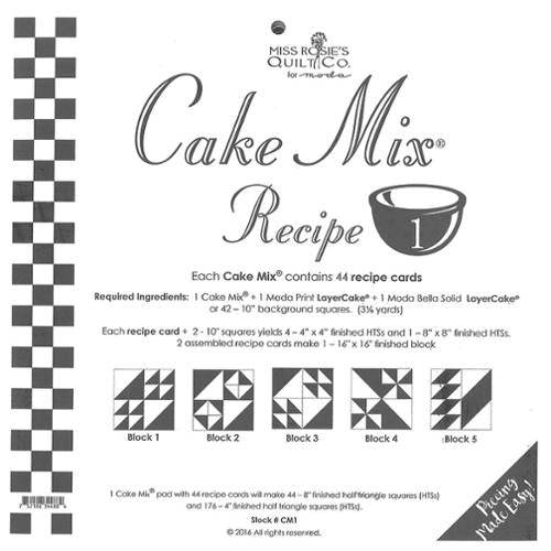 Cake Mix Recipe 1 44ct CM1 Miss Rosie