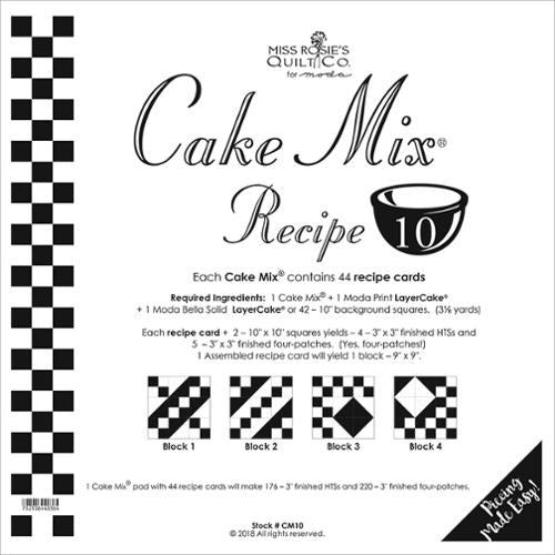 Cake Mix Recipe 10 44ct CM10 Miss Rosie