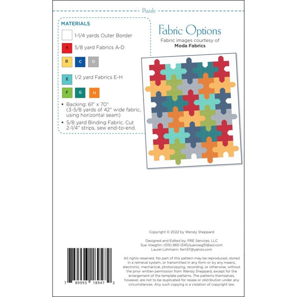 Puzzle Quilt Pattern Perfect for Autism Quilt