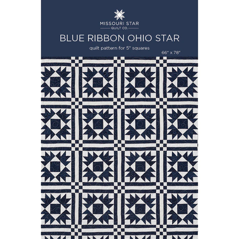 Blue Ribbon Ohio Star Quilt Pattern by Missouri Star