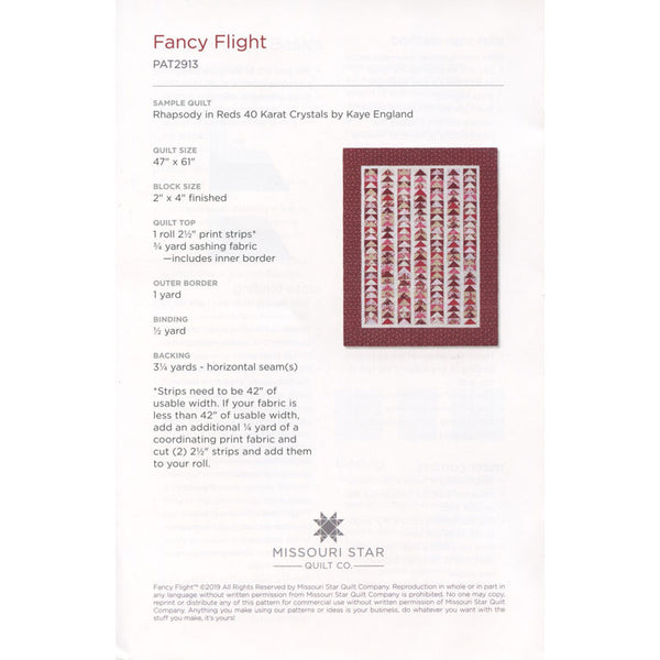 Fancy Flight Quilt Pattern by Missouri Star