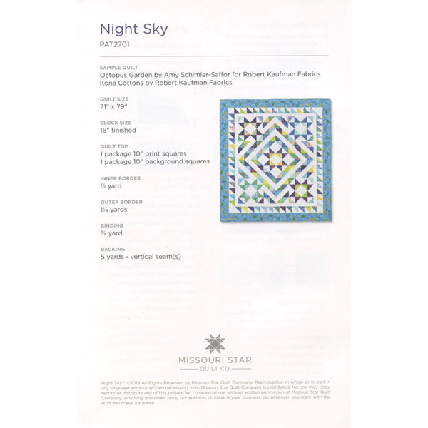 Night Sky Quilt Pattern by Missouri Star
